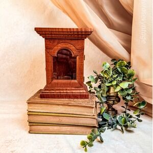 Maple Wood Single Pocket Watch Display Case